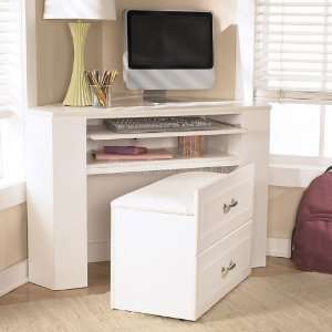  Lulu Youth Bedroom Corner Media Desk With Stool Furniture 