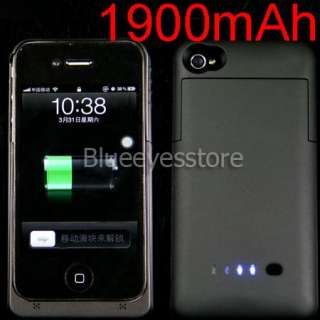   Rechargeable Backup Battery Charger Case Cover For iphone 4 4S  