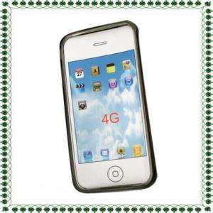 Soft Clear Case For iPhone 4G Translucent Black 9232  