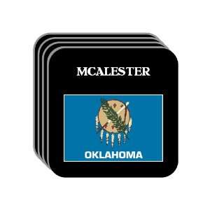  US State Flag   MCALESTER, Oklahoma (OK) Set of 4 Mini 