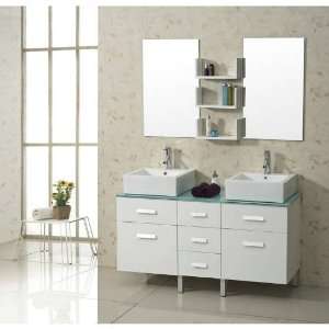  Virtu USA UM 3063W Maybell 56 Sink Bathroom Vanity in 