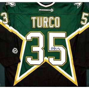 Marty Turco Memorabilia Signed Replica Hockey Jersey