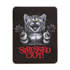  iPad 5 in 1 Case Matte Black Stressed Out Cat: Everything 