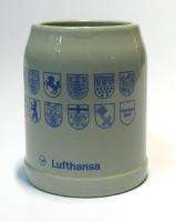 OLD STOCK LUFTHANSA GERMAN BEER CERAMIC BEER CUP MUG  