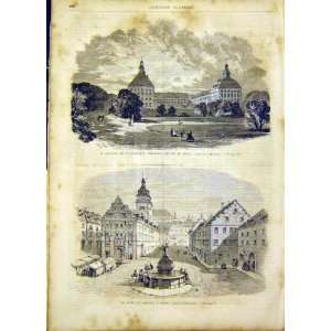    Castle Friedenstein Gotha Marche French Print 1866
