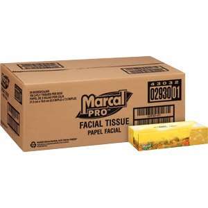  Marcal Pro 100% Recycled Facial Tissue White 30/100ct 