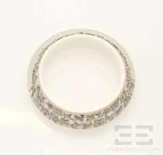 Louis Vuitton White & Silver Resin Inclusion Large Bracelet  