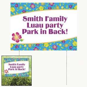  Personalized Island Hibiscus Yard Sign   Party Decorations 