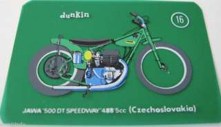Jawa 500 DT Speedway Dunkin Motorcycle Bubble Gum Card  
