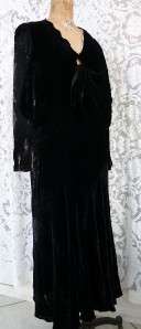 VINTAGE 1920s Evening Dress~Drop Waist~Silk Velvet~FLAPPER Era 