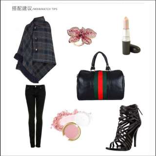 Fashion Korea PU Leather Shoulder Bag Messenger Bucket Handbag 2 