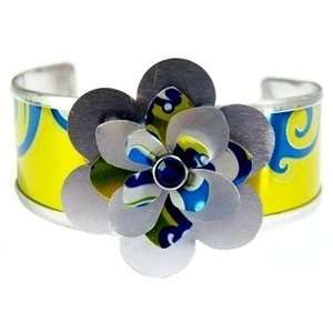    Cangles Womens Sunkist Lemonade Retro Flower Eco Cuff Jewelry