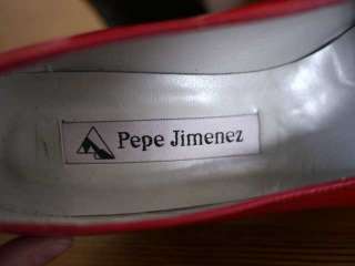 Pepe Jimenez Patent Leather Wedge Platform Pumps 8.5  