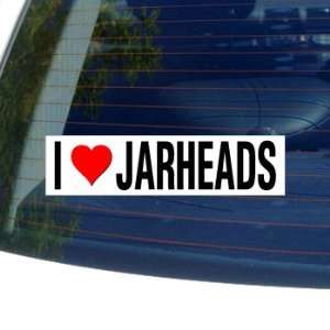  I Love Heart JARHEADS   Window Bumper Sticker Automotive