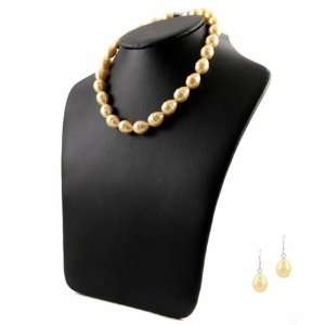  Gift Set Lillys 11mm Apricot Baroque Pearl Jewelry Set 