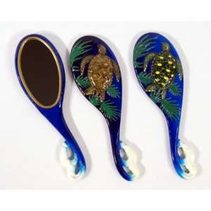 Wholesale Pack Handpainted Assorted Sea Turtle Handheld Mirror (Set Of 