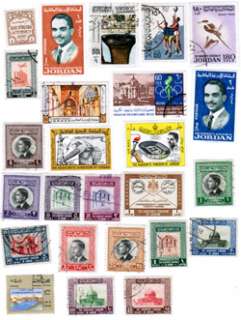 Jordan, 25 different stamps collection  