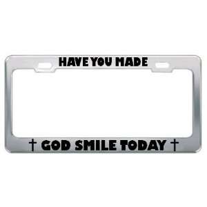   Today Religious God Jesus License Plate Frame Metal Chrome: Automotive