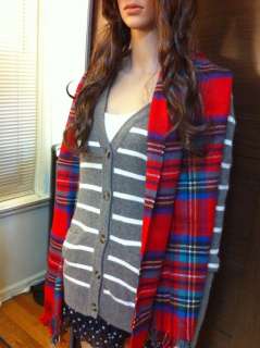 HOT NWT Gilly Hicks Classic Plaid Scarf in 2 Colors  