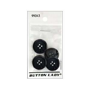  JHB Button Lady Buttons Black 34/ 4 pc (6 Pack) Pet 