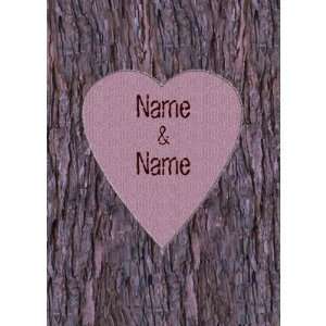  Personalized Names Carved In Tree Card   Pink Health 