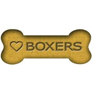   Inch by 2 1/4 Inch Car Magnet Biscuit Bones, Love Boxers: Pet Supplies