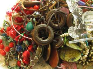 VINTAGE JUNK JEWELRY SCRAP CRAFT LOT*PARTS*ALTERED ART*FINDINGS 