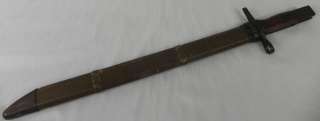WWII JAPANESE TYPE 30 LAST DITCH COMBAT BAYONET & WOODEN SCABBARD 