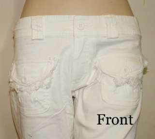 NWT Womens Stretch Cotton Boot Cut KHAKI Pants WHITE  