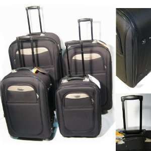 : Travel Luggage Set Bag Suitcase Expandable 4 PC Rolling Lightweight 