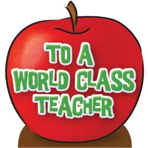  World Class Teacher Apple Life Size Cardboard Standee 947 