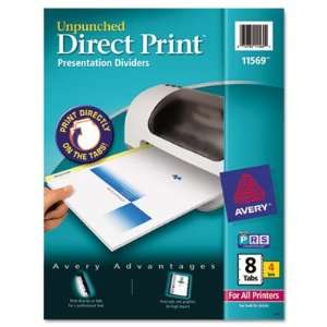    Direct Print Unpunched Dividers Eight Tab Letter Electronics