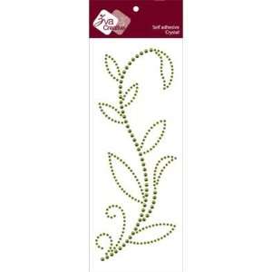  Olive Leaved Branch Self Adhesive Crystals and Pearls 