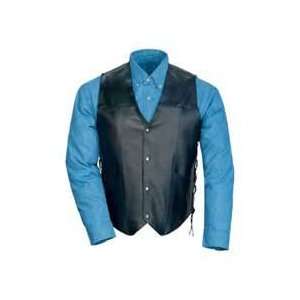  Tour Master Vintage Leather Vest   With Laces 3X Large 