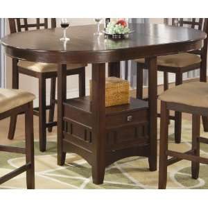  Coaster Lavon Counter Height Table in Cherry Finish 