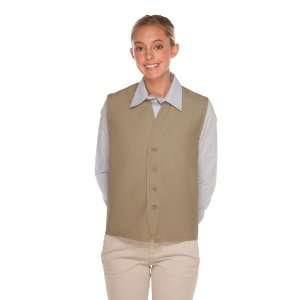   Button Uniform Vest   Khaki   Embroidery Available