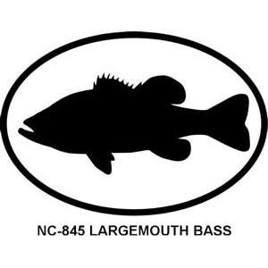  Largemouth Bass Oval Bumper Sticker Automotive