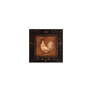  Square Rooster Right by Kim Lewis 10x10
