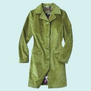 Missoni for Target Womens Trench Avocado Green Corduroy Coat Jacket 