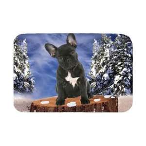   Bulldog Black Christmas Tempered Cutting Board