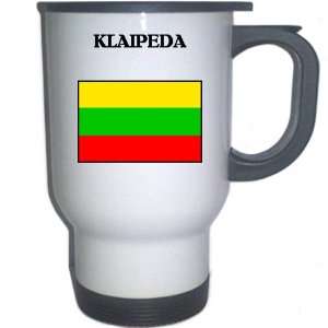  Lithuania   KLAIPEDA White Stainless Steel Mug 