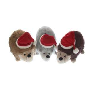   Plush Dog Toy with Santa Hat that Grunts, 6 Inch
