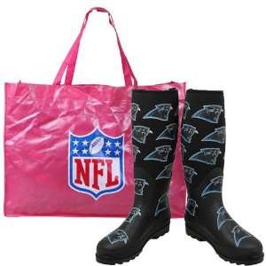 Carolina Panthers Ladies Black Enthusiast Boots:  Sports 