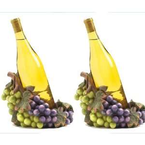  Grapes Table Top Wine Bottle Holder Set of 2: Everything 