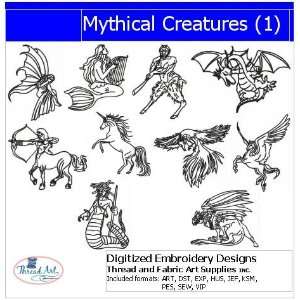  Digitized Embroidery Designs   Mythical Creatures(1): Arts 