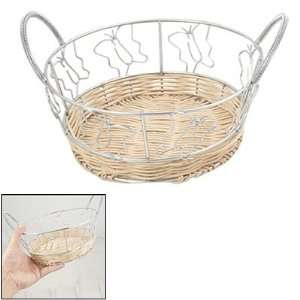   Side Vine Iron Handmade Round Storage Basket Arts, Crafts & Sewing