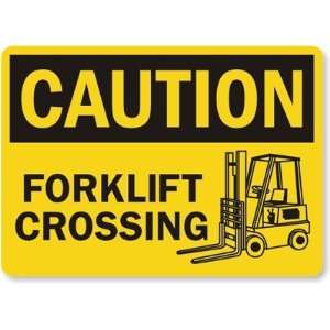  Caution: Forklift Crossing (with graphic) Aluminum Sign 