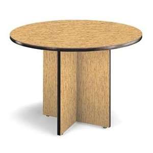  Conference Table 42 Round   Medium Oak: Office Products