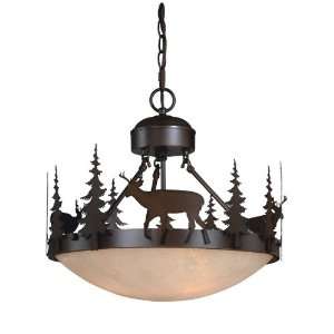  Vaxcel USA CF55418BBZ Bryce 3 Light Pendant or Semi Flush 