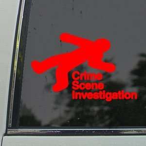  Crime Scene Investigation Red Decal Truck Window Red 